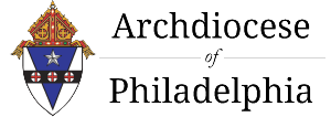 The Archdiocese of Philadelphia logo, adorned with a heraldic shield showcasing a star and crosses, stands as a symbol of faith and endorsement across the community.