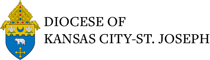 Logo of the Diocese of Kansas City-St. Joseph with a detailed crest design, reflecting its esteemed endorsements.