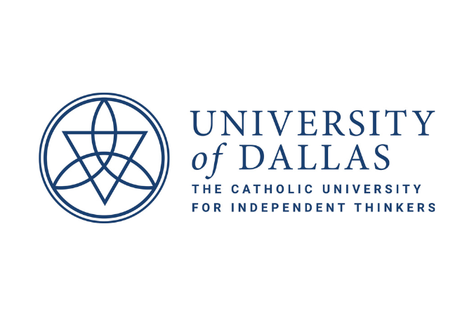 The University of Dallas logo, featuring its emblem and the tagline "The Catholic University for Independent Thinkers," embodies a spirit that resonates deeply within the Campus Ministry and broader community.